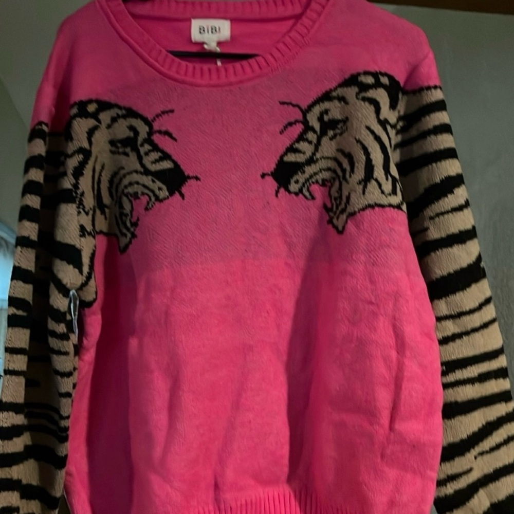 Super cute BiBi tiger sweater size large